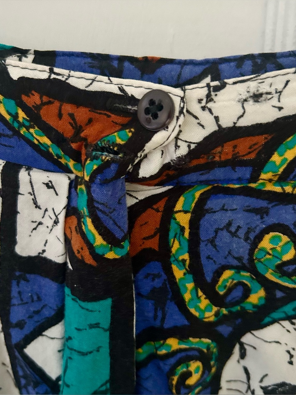 Vintage Louben 90s Abstract Pleated Midi Skirt Made in Canada - Picture 5 of 11